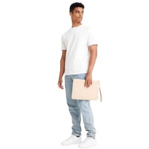 BEIS The BEISics Laptop Case Unisex OS Beige NEW Padded Zipper Sleeve Wristlet